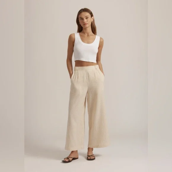 FAVORITE DAUGHTER Matching Set Ex Boyfriend Shirt & The Beach Walk Pant Size L - Picture 4 of 16